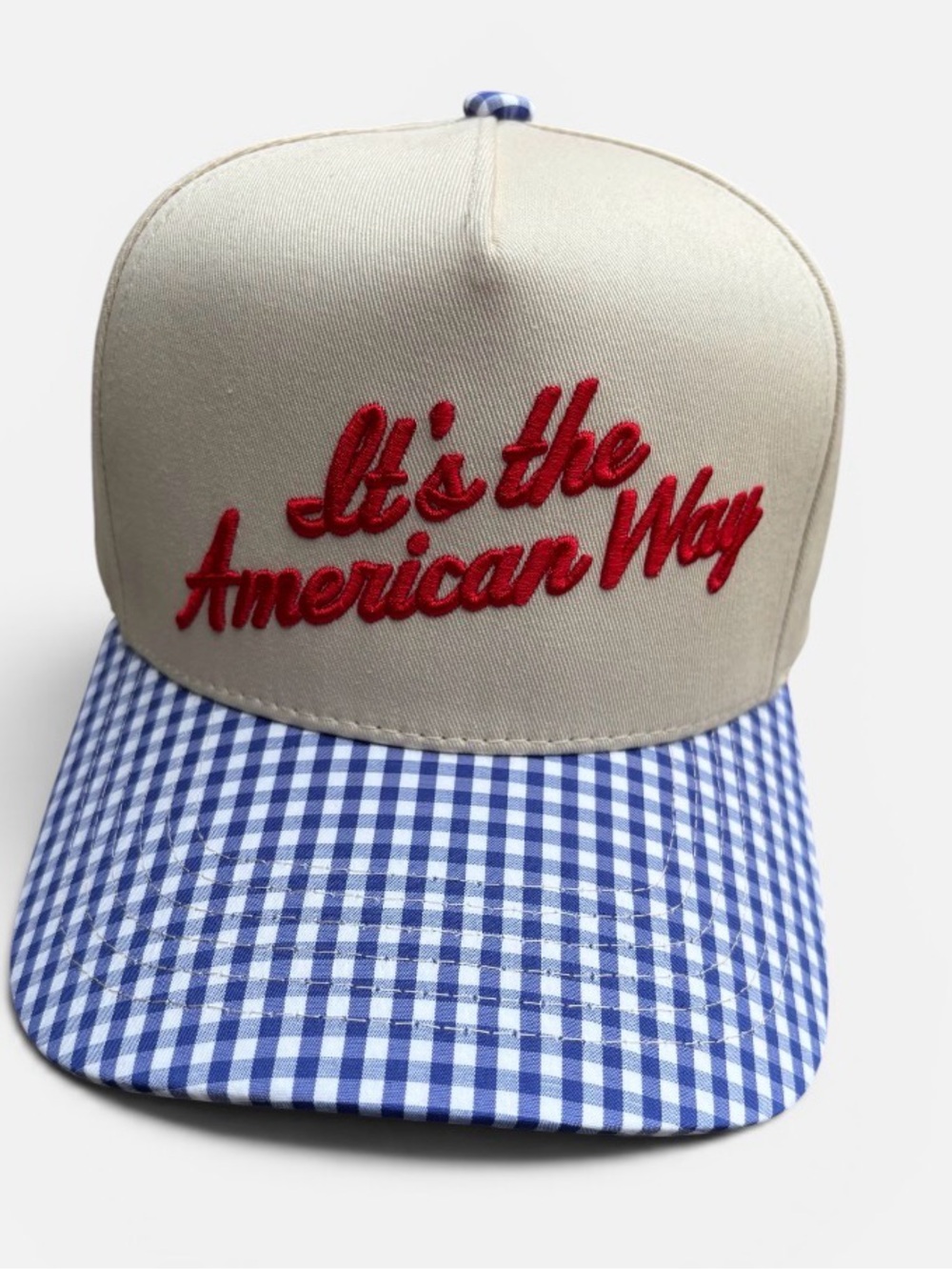 It’s the american way Beige & Blue  Trucker Hat